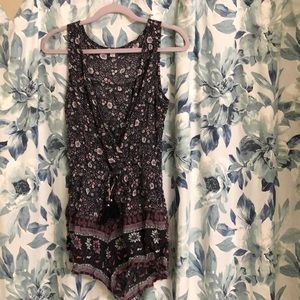 Floral American Eagle Romper